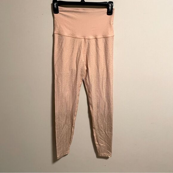 Beyond Yoga Drip Dot High Waist Leggings Coral Dust Peach Gold- Size Medium - Picture 1 of 5